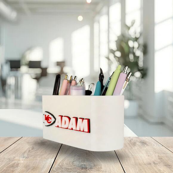 Personalized Kansas City Chiefs Desk Organizer, Chiefs Gift, Chiefs Office Decor - Picture 9 of 10